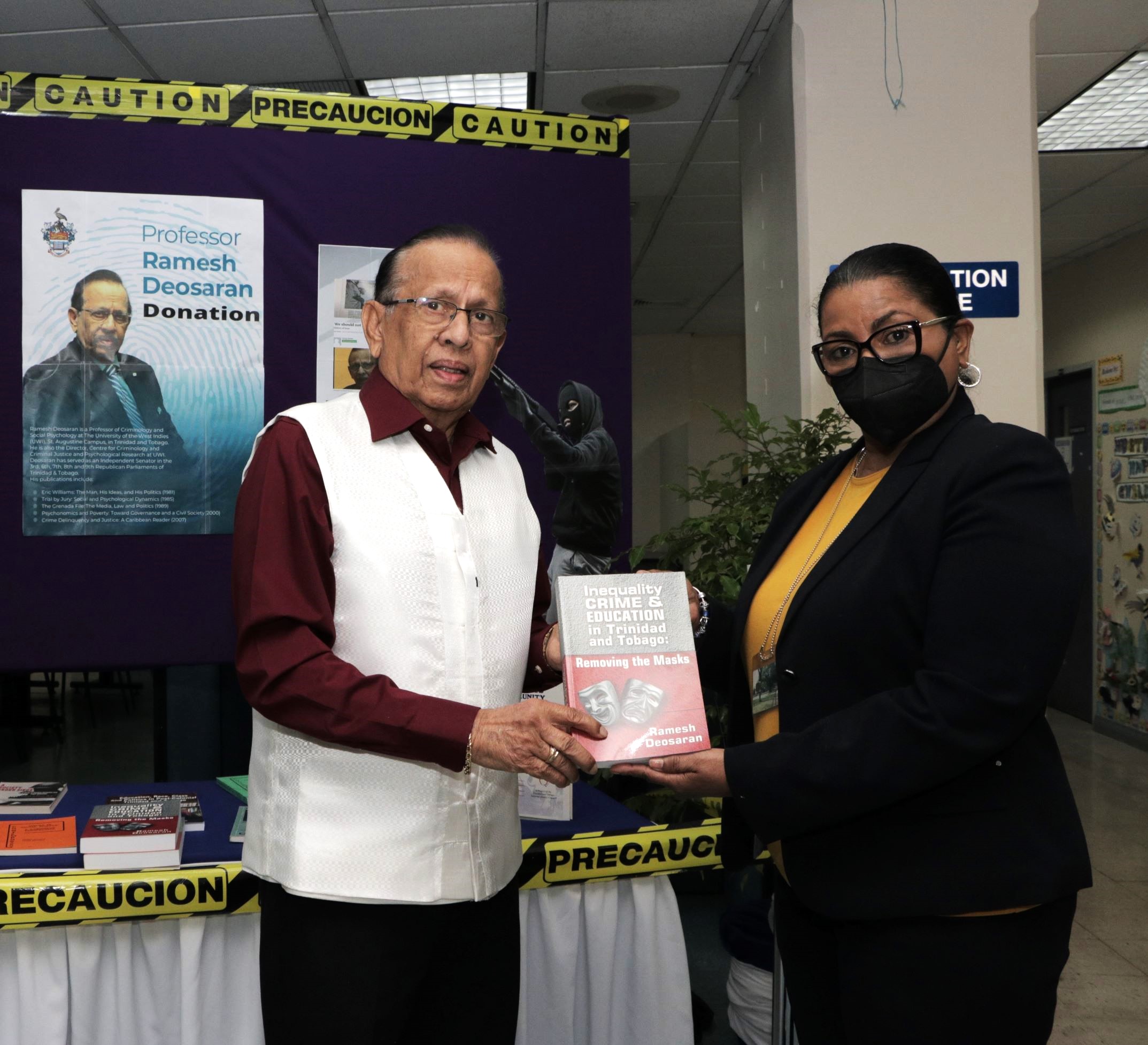 A Gift of Knowledge : Professor Emeritus Ramesh Deosaran donates collection of books to The UWI